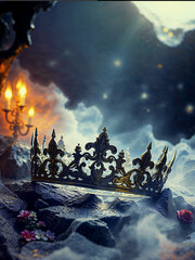 fairy tale landscape magical crown