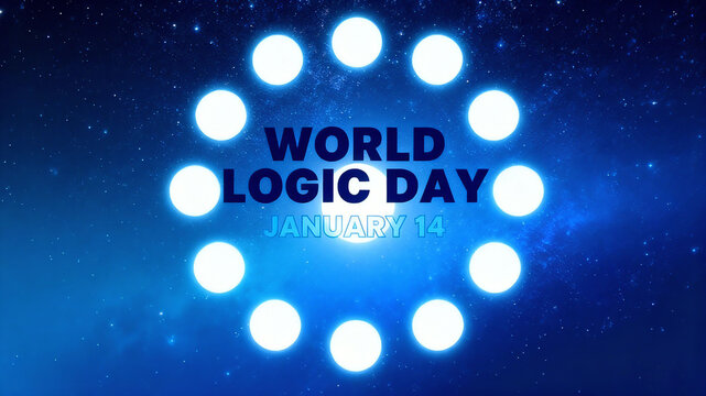 Starlight Logic Day text, logic festival, thinking training and rational exploration concept, suitable for educational science popularization activities and thinking training promotional materials.
