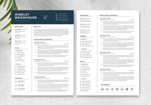 Resume CV Design with Cover Letter
