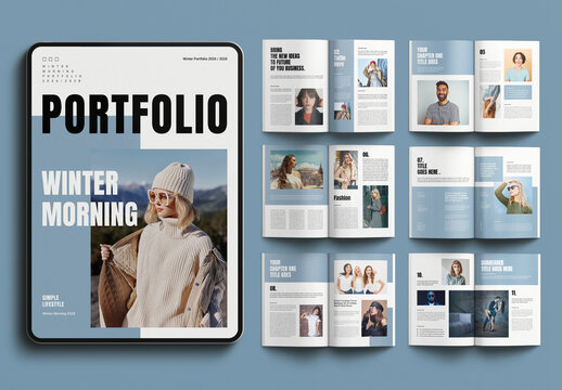 Winter Morning Portfolio Layout
