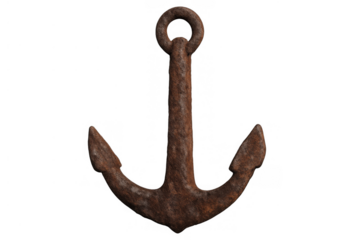 Rusty anchor holding ships firmly, symbolizing historical voyages, navigation, and safe harbor, perfect for maritime themes
