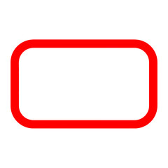 Simple Red Rectangular Frame Isolated Border Graphic Design Element