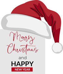 Flat christmas greeting card. Merry christmas flyer template