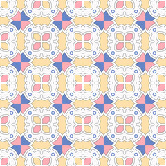 Soft Geometric Tile Repeat with Pastel Hues