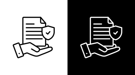 Admin Shield White Icon Set Design