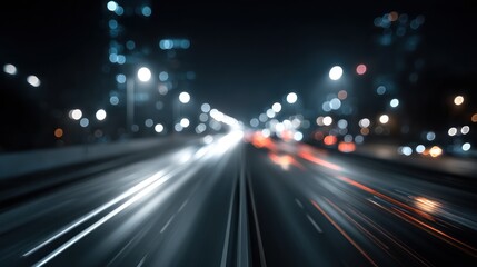 Fototapeta premium Night city street