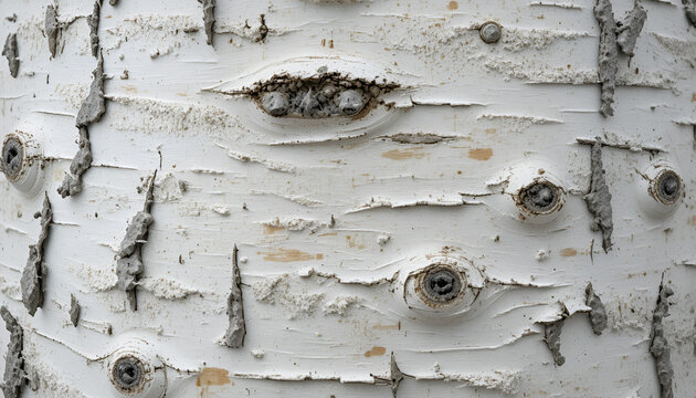 Abstract patterns of birch bark offer natural textures for creative projects, evoking a sense of calm and organic beauty with its unique tree rings