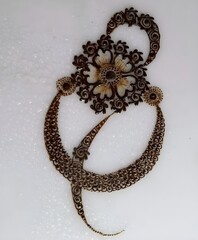 pearl necklace and earrings