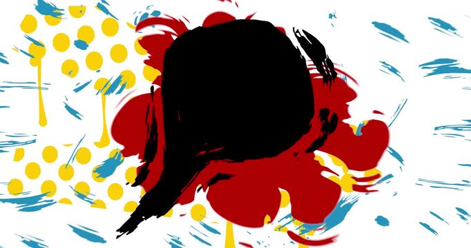 Graffiti speech bubble animation. Abstract modern Messaging sign street art decoration video, Discussion icon performed in urban painting style.