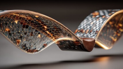 sleek, carbon fiber boomerang, captured mid-flight as it returns, glowing with a soft light, customer retention and loyalty concept