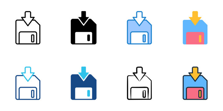 Save icon set multiple style collection 
