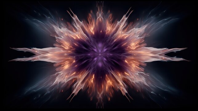 Abstract Colorful Explosion with Swirling Energy and Light Effects