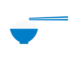 箸でご飯を食べるアイコン