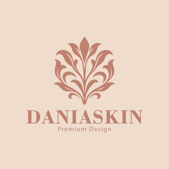 floral beauty skincare  boutique  ornament  leaf  abstract  vector illustration logo symbol background icon design
