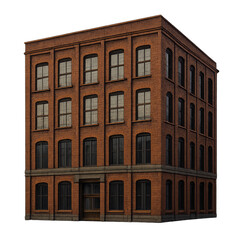 Fototapeta premium Vintage Brick Building Facade: Classic Architecture, Urban Landscape, Historic Preservation, Architectural Photography, Red Brick Texture, Window Details, Building Design, Cityscape - 200 Characters