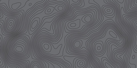 Fototapeta premium Minimal dark topographic contour pattern with smooth flowing lines, abstract terrain waves, modern geometric background, seamless design ideal for wallpapers, branding, posters, and digital graphics.