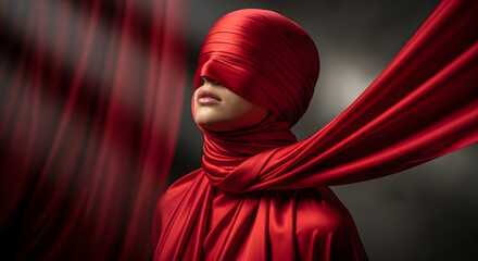 Enshrouded in Crimson: A Study in Texture and Light