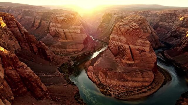 Majestic Wilderness Vista: Presenting a sweeping, unobstructed view of an expansive canyon landscape, emphasizing its untouched beauty and vast, isolated grandeur.