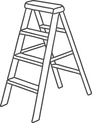 Aluminum step ladder with braces