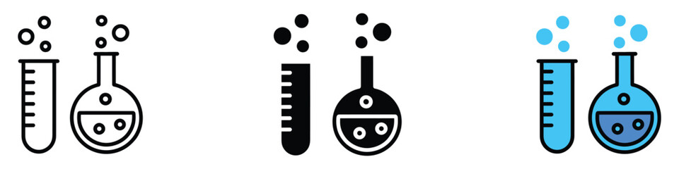 Test tubes icon vector. chemistry education, laboratory research, and scientific innovation symbol. vector illustration.
