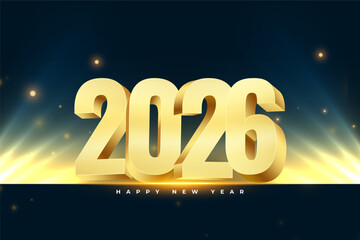 3d style 2026 happy new year background