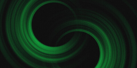 abstract illustration of bright neon green swirls on a dark black background with dynamic movement patterns