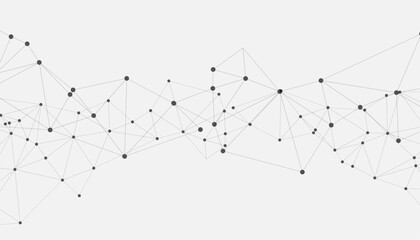 abstract low poly geometric dots and lines in futuristic concept