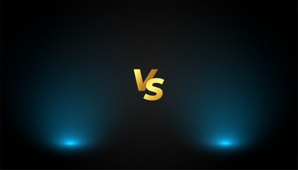 versus vs screen banner with light effect for competition