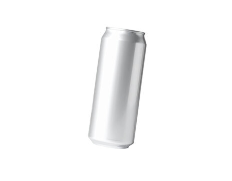 Aluminum can isolated on white background, design element for product packaging, blank mock up