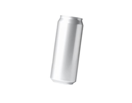 Aluminum can isolated on white background, design element for product packaging, blank mock up