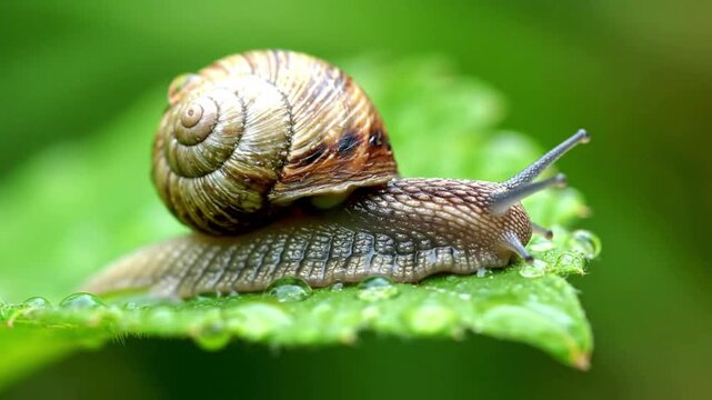 Abstract view of glistening snail mucus on a smooth, dark surface, reflecting ambient light, creating captivating organic patterns and textures. Abstract, patterned