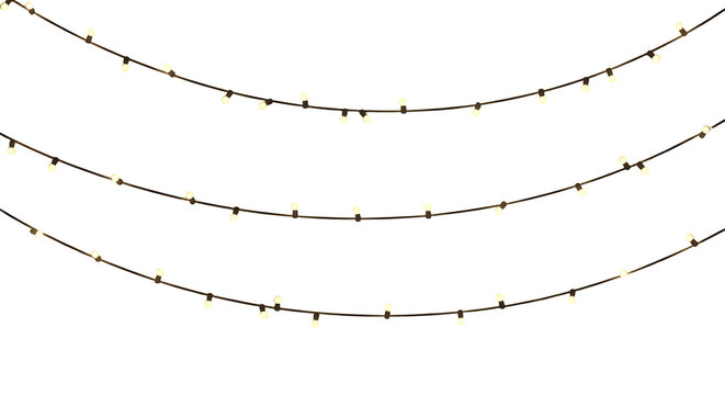 String lights on transparent background - Powered by Adobe