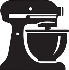 Stand Mixer Icon Vector Kitchen Appliance Baking & Food Preparation Silhouette