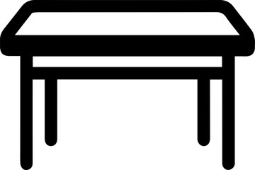 Simple Black Table Icon