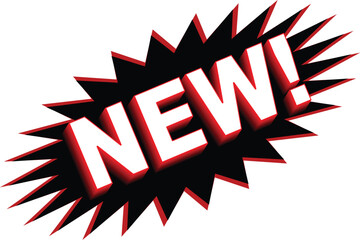 New Sticker. New burst. NEW Starburst for sales and promotions.