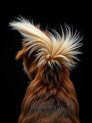 Naklejka premium A dog's tail wag is a complex indicator of mood, from friendly greeting to intense agitation, revealing their emotional state, friendly, signal