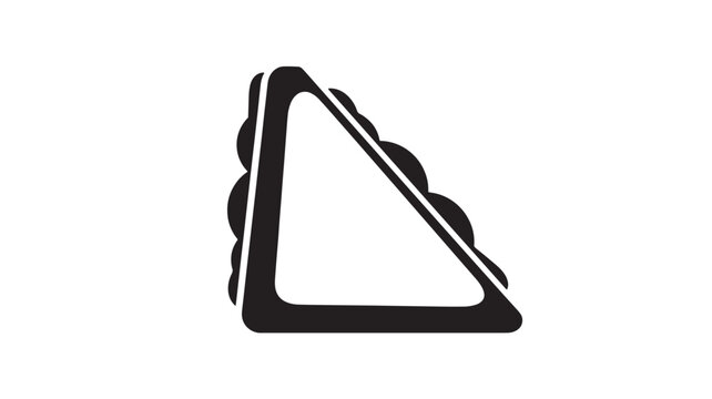 Simple sandwich icon minimalist flat vector illustration isolated on white background for menu design and food related projects