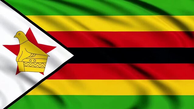 Waving National Flag of Zimbabwe