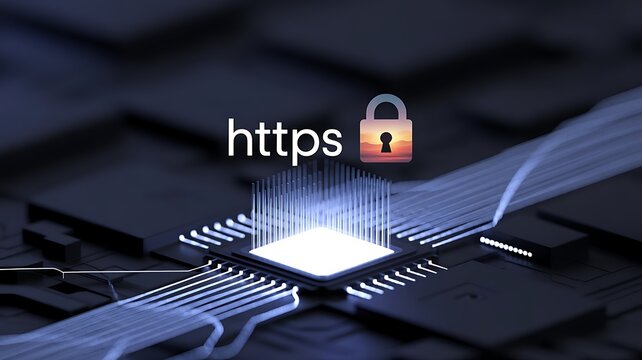 https , Https protocol icon ,https with padlock	
