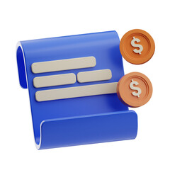 Receipt with Two Coins