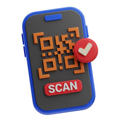 QR Code Scanner Device with Checkmark