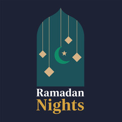 Typography t-shirt design for ramadan nights