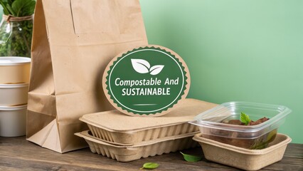 Go Green with Eco-Friendly Food Packaging for Delivery or Takeout, Supporting a Sustainable Lifestyle and Reducing Environmental Impact with Compostable Materials