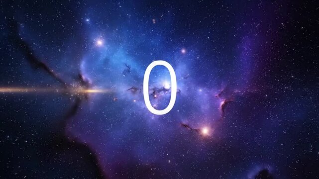 The elegant progression of celestial phenomena, such as expanding starlight or swirling nebulae, subtly indicating the decreasing intervals of a countdown timer.