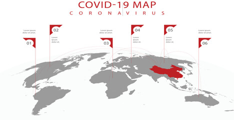 Obraz premium isolated world map high quality vector map