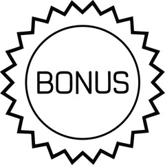 Simple Black and White Icon of a 