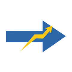 Arrow with Lightning Icon Growth, Direction, and Energy Symbol