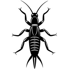 Black silverfish icon