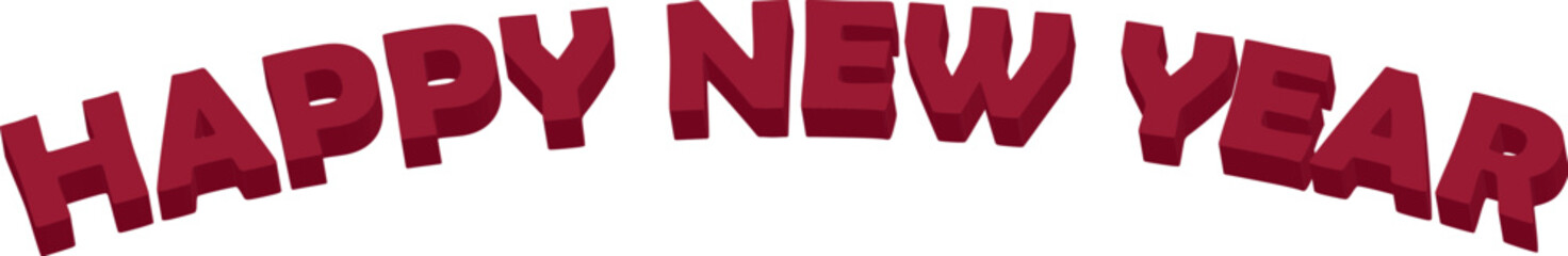 Happy New Year 2026 3D Typography Design, Golden 3D New Year Text Style, 3D Festive New Year Greeting Typography, Shiny Metallic 3D Happy New Year Title, New Year 2026 3D Lettering Artwork, Luxury 3D 