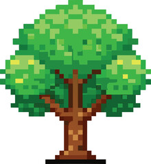 Pixel art style tree